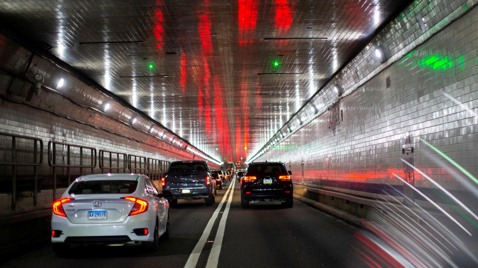 Traffic in New York City's Lincoln Tunnel 