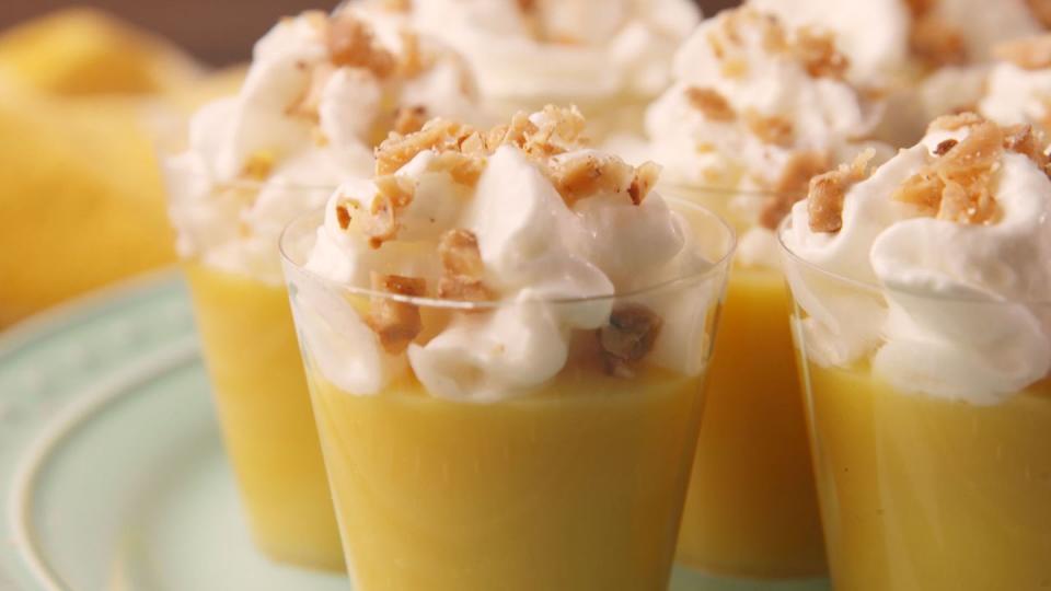 caramel apple pudding shots horizontal