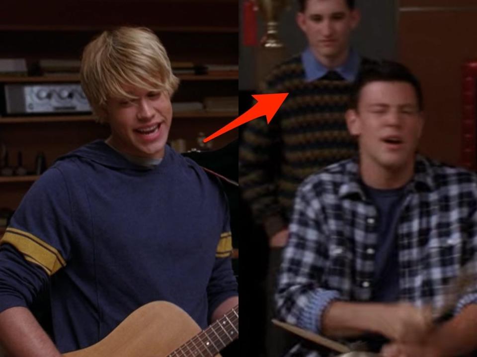 Sam and Finn during a glee-club audition.