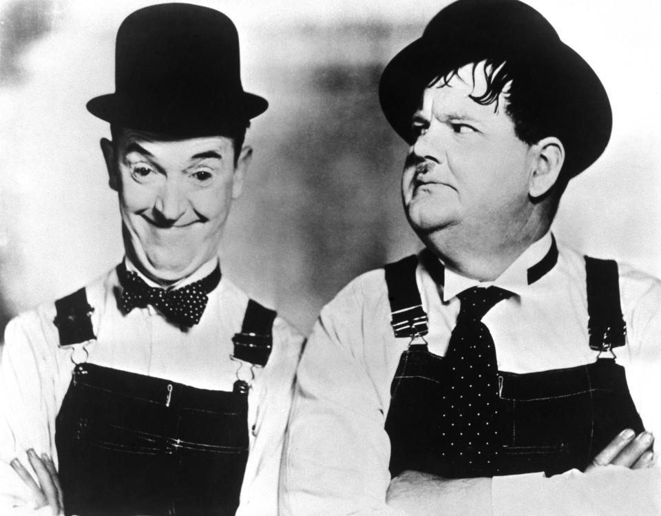 Stan Laurel and Oliver Hardy were at their peak between the 1920s and the 1940s with their slapstick routines (PA)