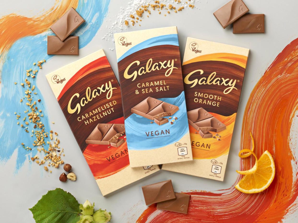 The new vegan Galaxy chocolate bars: Galaxy