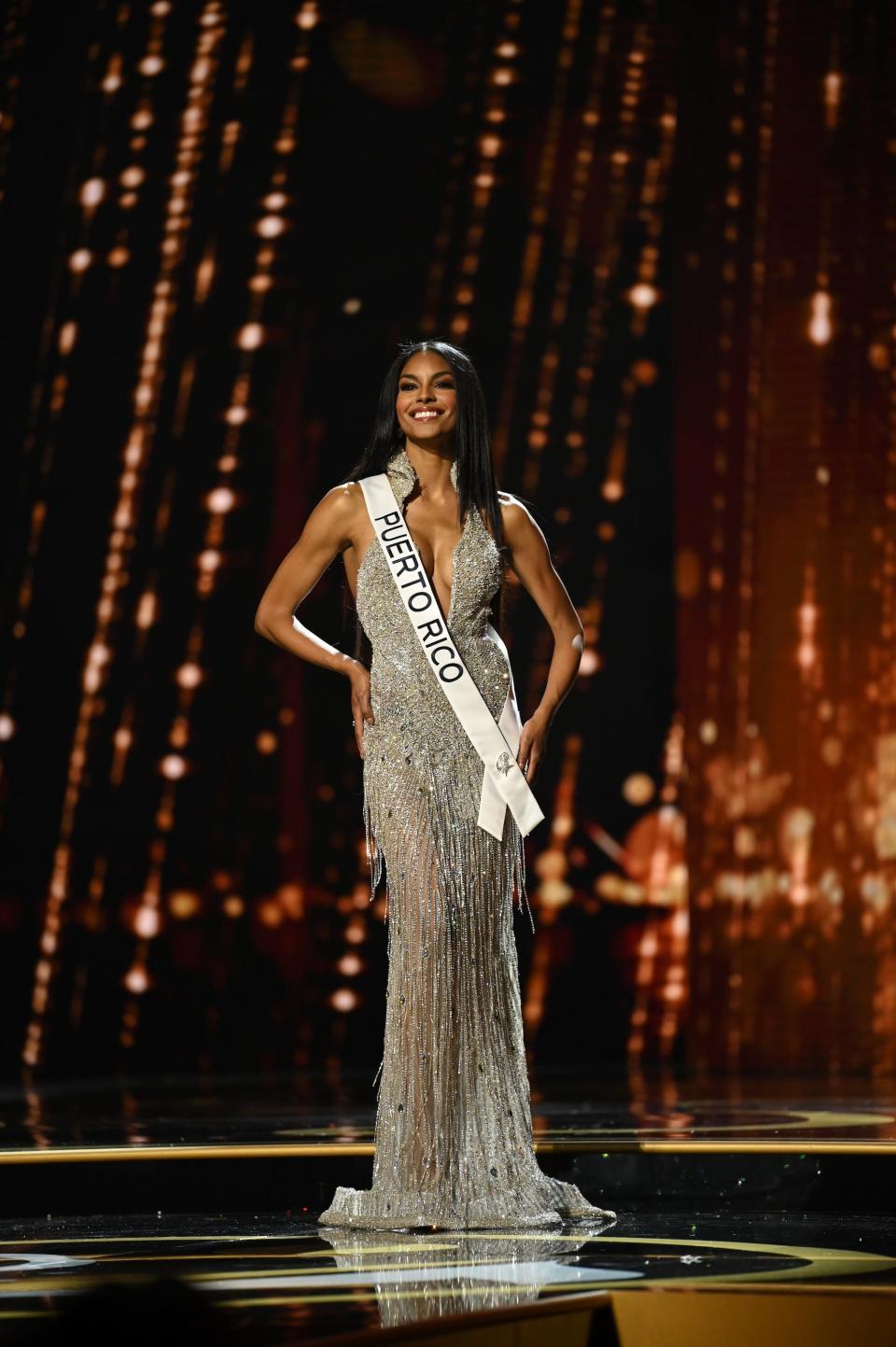 Miss Puerto Rico competes in the 71st annual Miss Universe pageant.