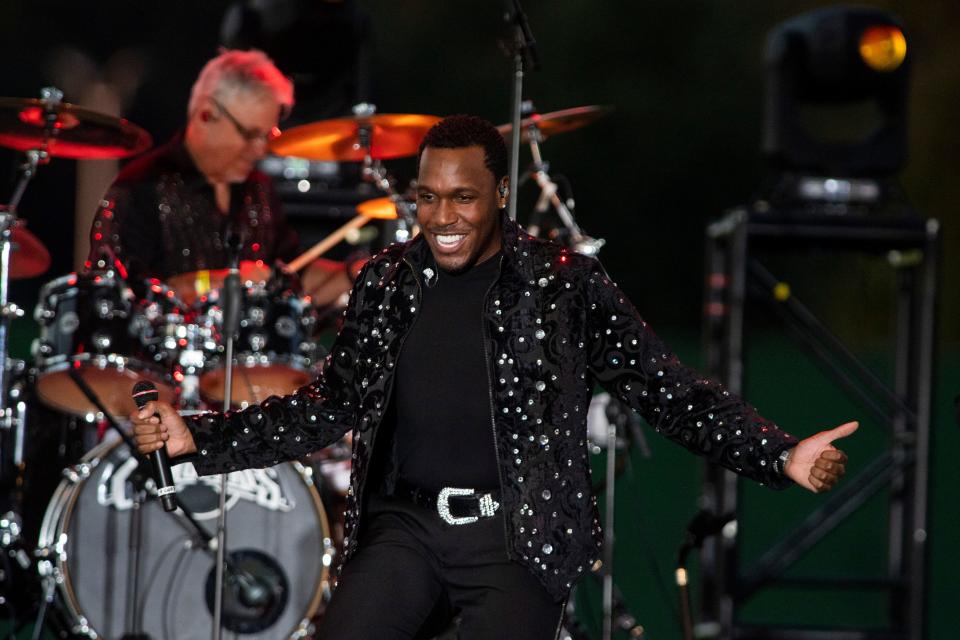 The Commodores perform during the Community Concert at The Ballpark at Jackson that brings to a close the Jackson-Madison County Bicentennial celebrations on Saturday, August 13, 2022, in Jackson, Tenn. 