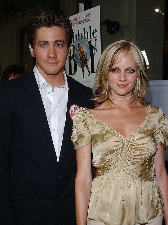 Nostalgia: Gyllenhaal and Marley Shelton at the LA premiere of ‘Bubble Boy’ (Vince Bucci/Getty)