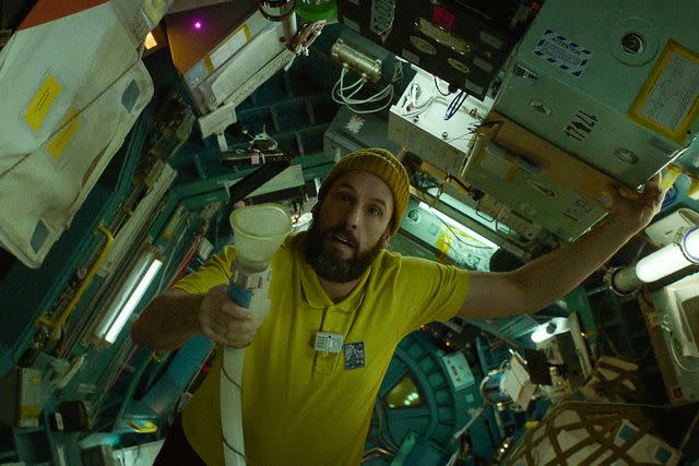 <p>Courtesy of Netflix</p> Adam Sandler in "Spaceman"