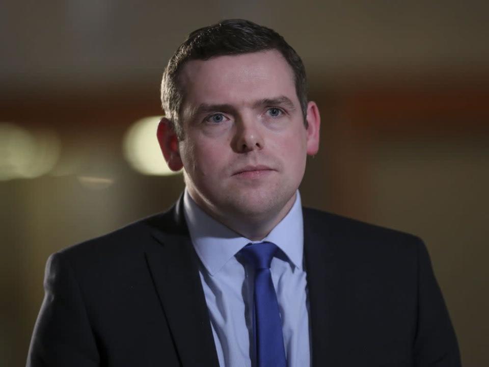 Douglas Ross has labelled the comments made by one anonymous Tory MP as &#x002018;disgusting&#x002019; and &#x002018;cowardly&#x002019; (Fraser Bremner/Daily Mail/PA) (PA Wire)