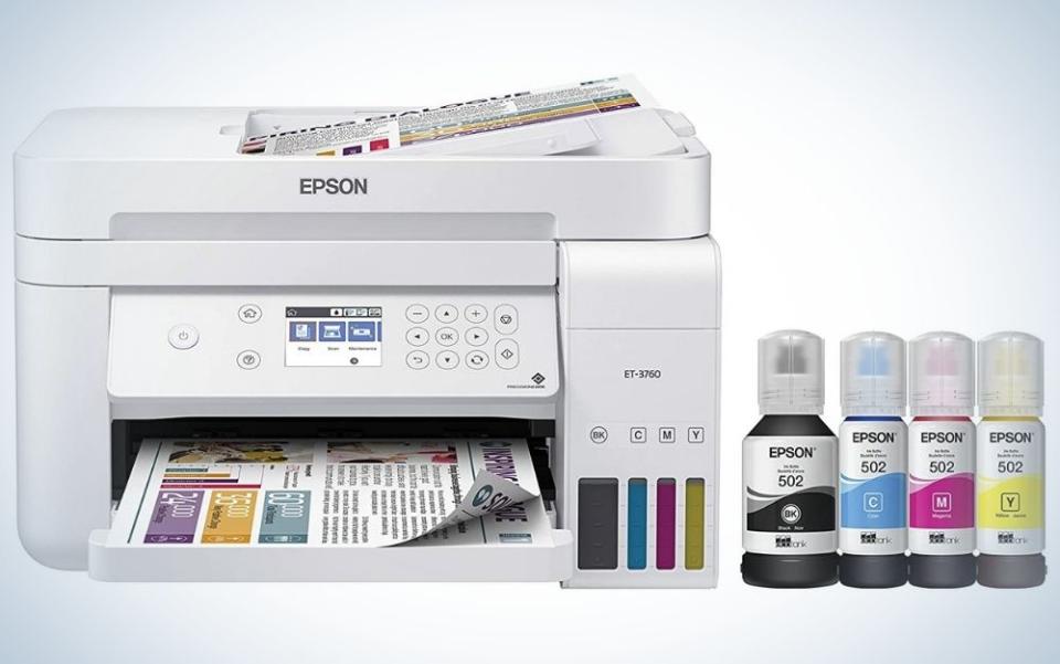Epson EcoTank ET-3760 Cartridge-Free Supertank Printer is the best home printer overall.