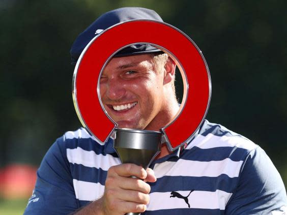 Bryson DeChambeau celebrates winning the Rocket Mortgage Classic (Getty)