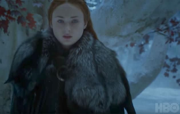 Sansa looks fierce in the new trailer. Source: HBO