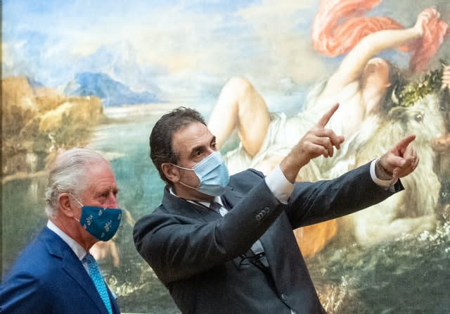 The Prince of Wales and National Gallery director Dr Gabriele Finaldi