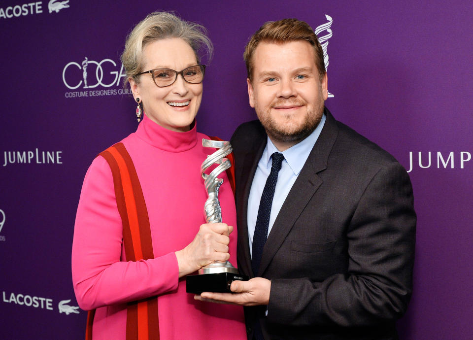 Meryl Streep and James Corden 