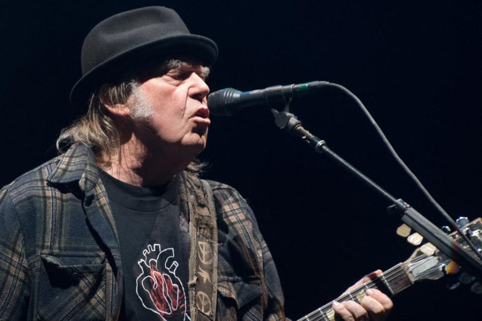 Neil Young on stage in Quebec in 2018 (Alice Cliche / AFP via Getty Images)