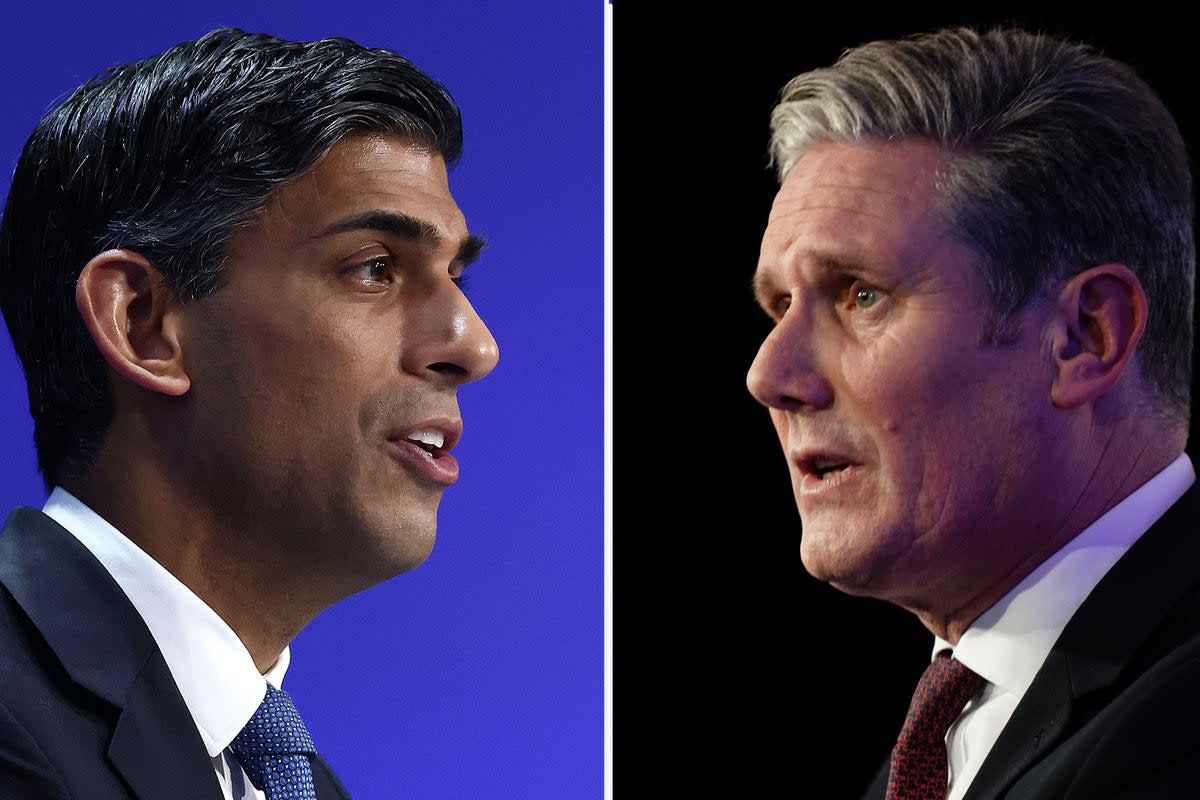 Rishi Sunak and Keir Starmer faced each other earlier this month in the first televised leaders’ debate of the 2024 general election campaign (PA Wire)