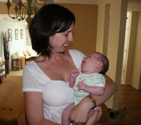 Me, as a first time mom 8 years ago on my first Mother's Day