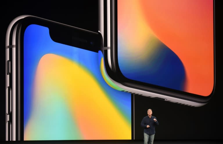 Senior Vice President of Worldwide Marketing at Apple Philip Schiller speaks about the iPhone X during a media event at Apple's new headquarters in Cupertino, California