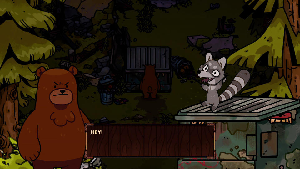 Bear and Breakfast screenshot featuring a very grumpy bear