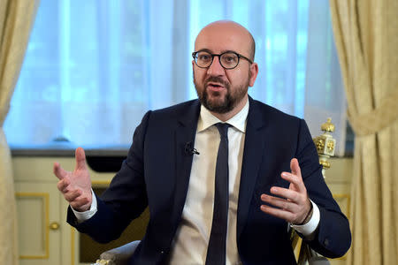 Belgium's Prime Minister Charles Michel speaks during an interview with Reuters at his residence in Brussels, Belgium March 21, 2017. Reuters/Eric Vidal