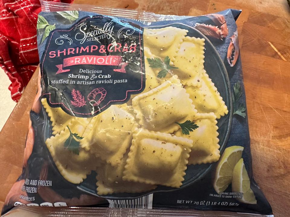 aldi seafood ravioli bag