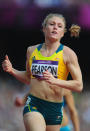 Sally Pearson of Australia competes in the Women's 100m Hurdles heat on Day 10 of the London 2012 Olympic Games at the Olympic Stadium on August 6, 2012 in London, England. (Photo by Stu Forster/Getty Images)