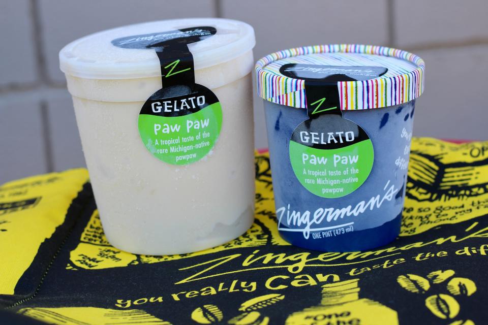 Zingerman's Creamery Paw Paw gelato is a seasonal item sold in pints and quarts.