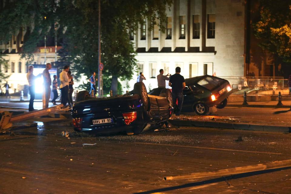 Wreckage in Ankara.