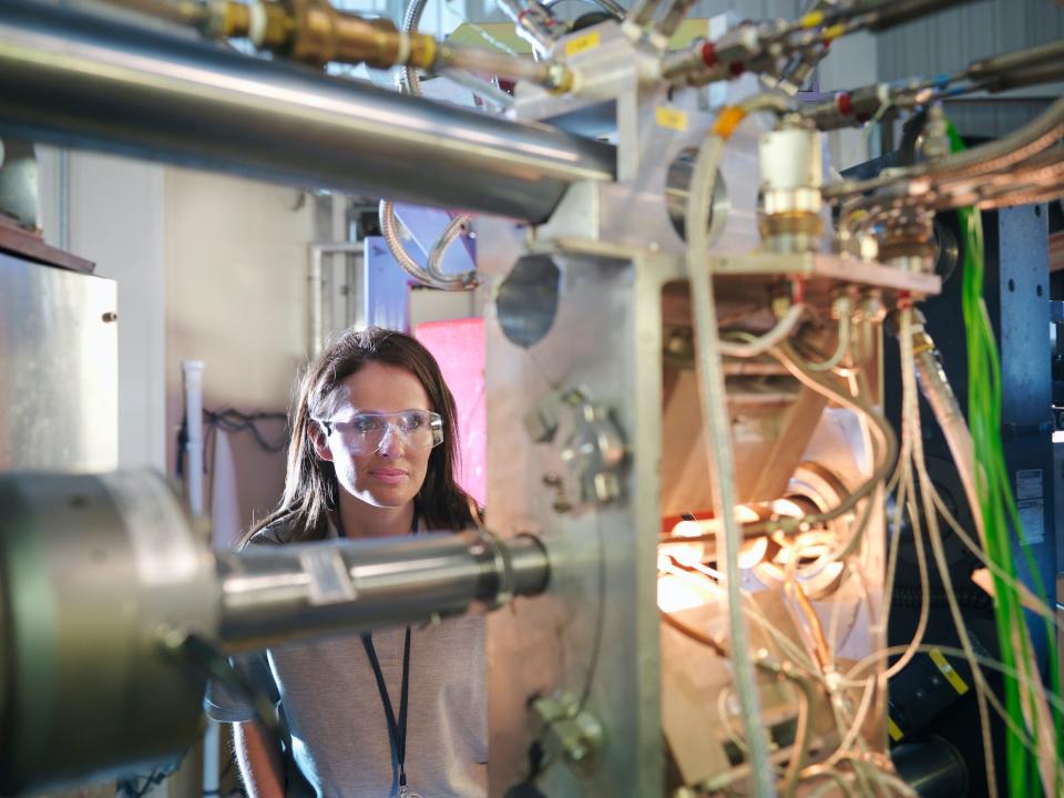 physics female scientist particle accelerator