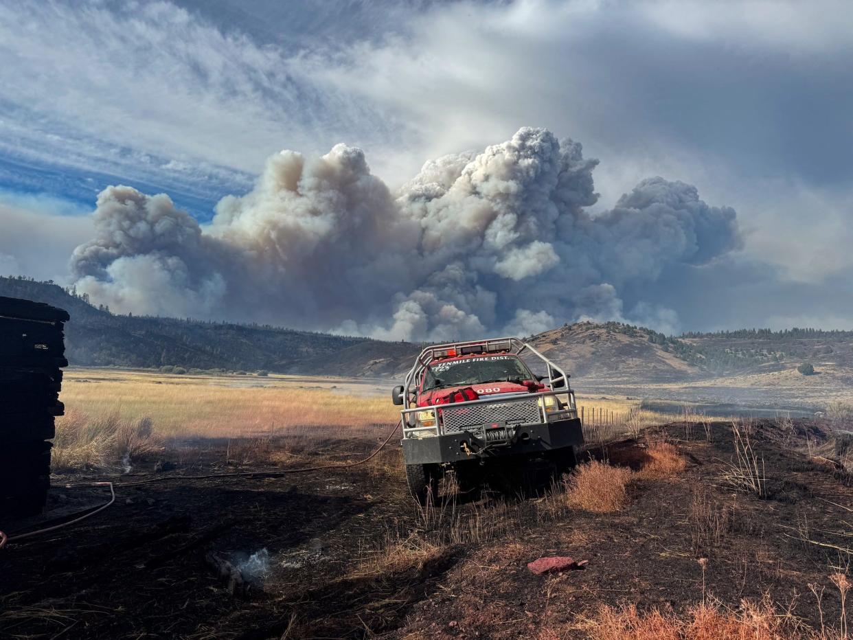 The Falls Fire in eastern Oregon.