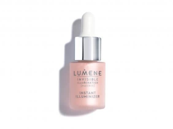 A liquid highlighter can also be mixed into your foundation or worn beneath it to give you a lit-from-within glow (Lumene)