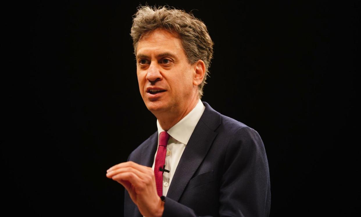 <span>Ed Miliband said the government’s manifesto pledge to deliver a clean power system by 2030 is ‘the national security, energy security, economic justice fight of our time’.</span><span>Photograph: Victoria Jones/PA</span>