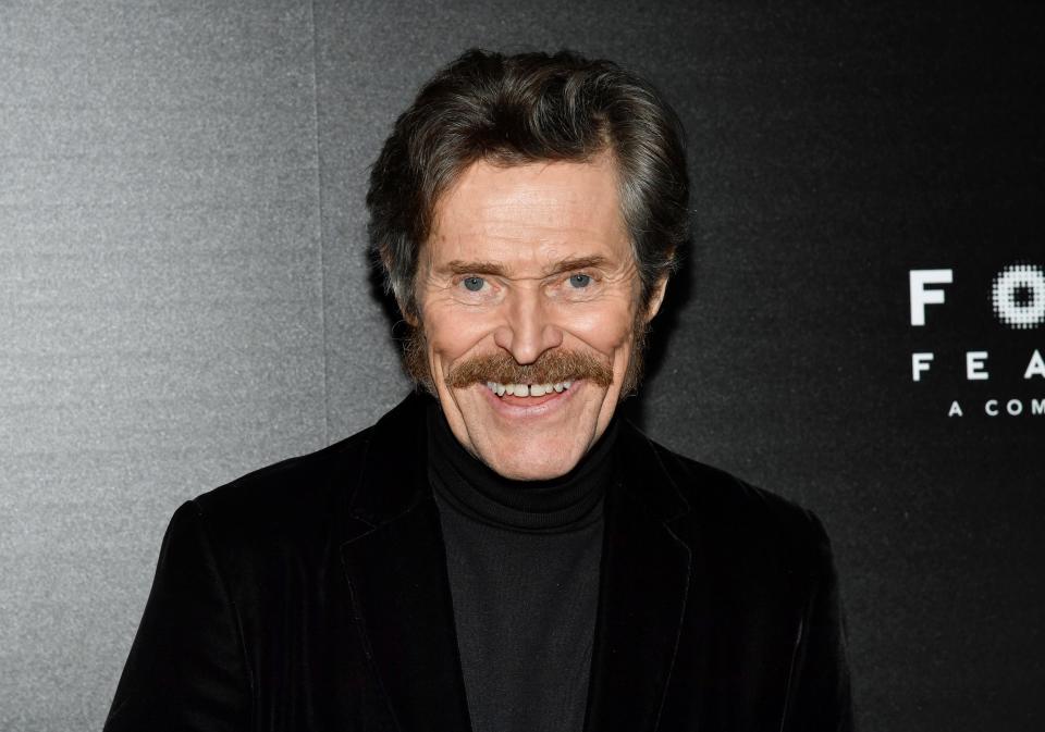 Willem Dafoe rocks an impressive mustache for a special New York City screening of "Inside."