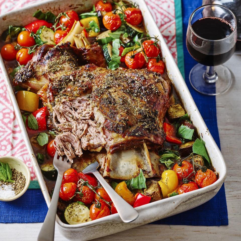 slow roast ratatouille lamb shoulder