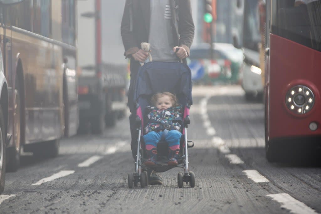 Seven million children in the UK are exposed to toxic air (Elizabeth Dalziel/Greenpeace)