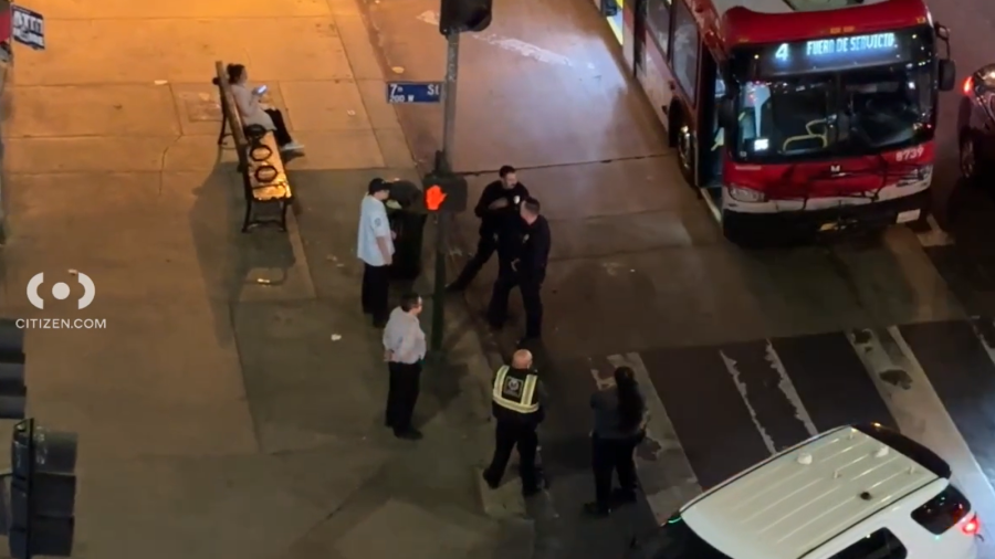 A Metro bus driver was assaulted in downtown Los Angeles early Wednesday, July 17, 2024. (Citizen App)