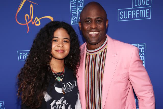 <p>David Livingston/Getty</p> Maile Masako Brady and Wayne Brady attend the opening night performance of "Freestyle Love Supreme" on July 14, 2022 in Pasadena, California.