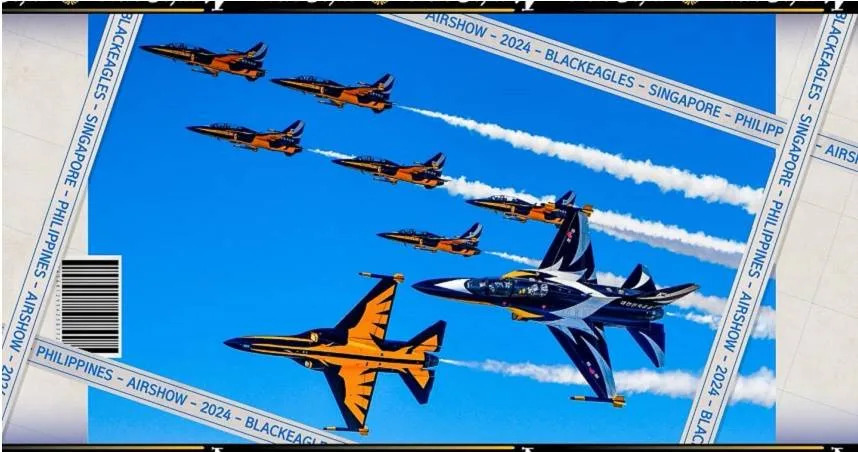 韓國空軍黑鷹特技隊過境台灣。（圖／翻攝The Republic of Korea Air Force Aerobatic Team, Black Eagles 블랙이글스臉書）