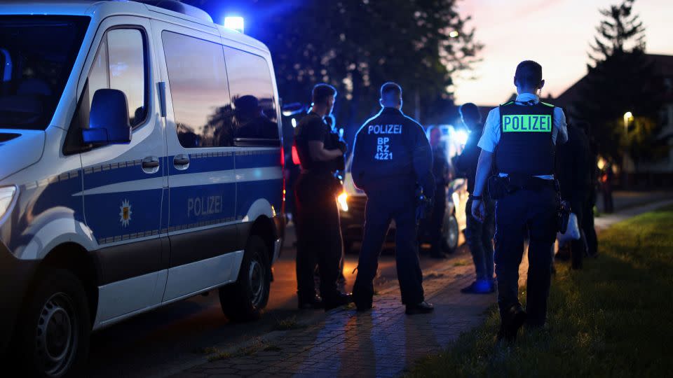 Police detained suspects along the German-Polish border near the German town of Forst, September 20, 2023. - Lisi Niesner/Reuters