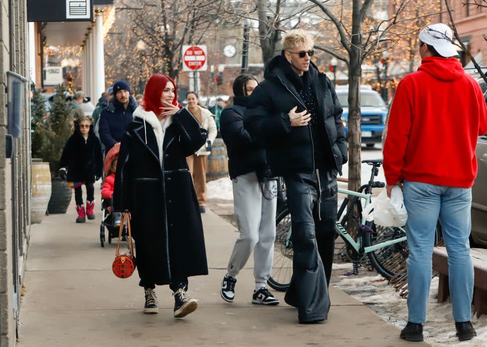 Megan Fox and Machine Gun Kelly are seen on December 31, 2023 in Aspen, Colorado.