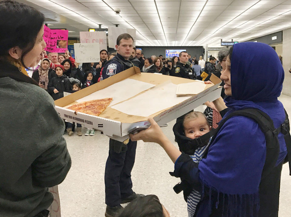 Protests at U.S. airports over travel ban