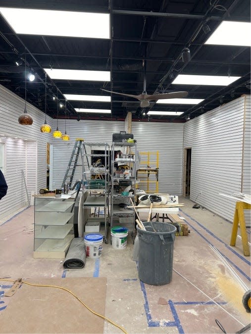 The inside of the St. Clair Art Association gallery during its reconstruction. The gallery is reopening on May 19.