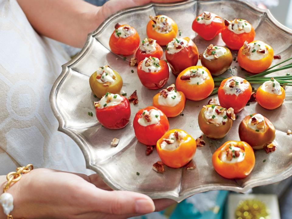 Blue Cheese-and-Pecan Stuffed Cherry Peppers