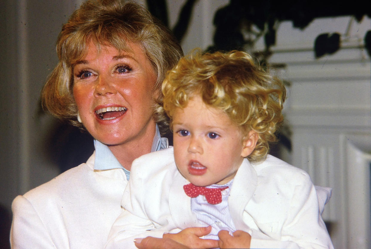 Doris Day and grandson Ryan Melcher, son of her Terry Melcher, who says he was banned from making contact. 