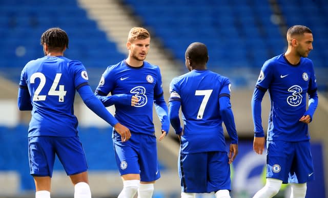 Chelsea have splashed the cash, including signing Timo Werner, second left, and Hakim Ziyech, right