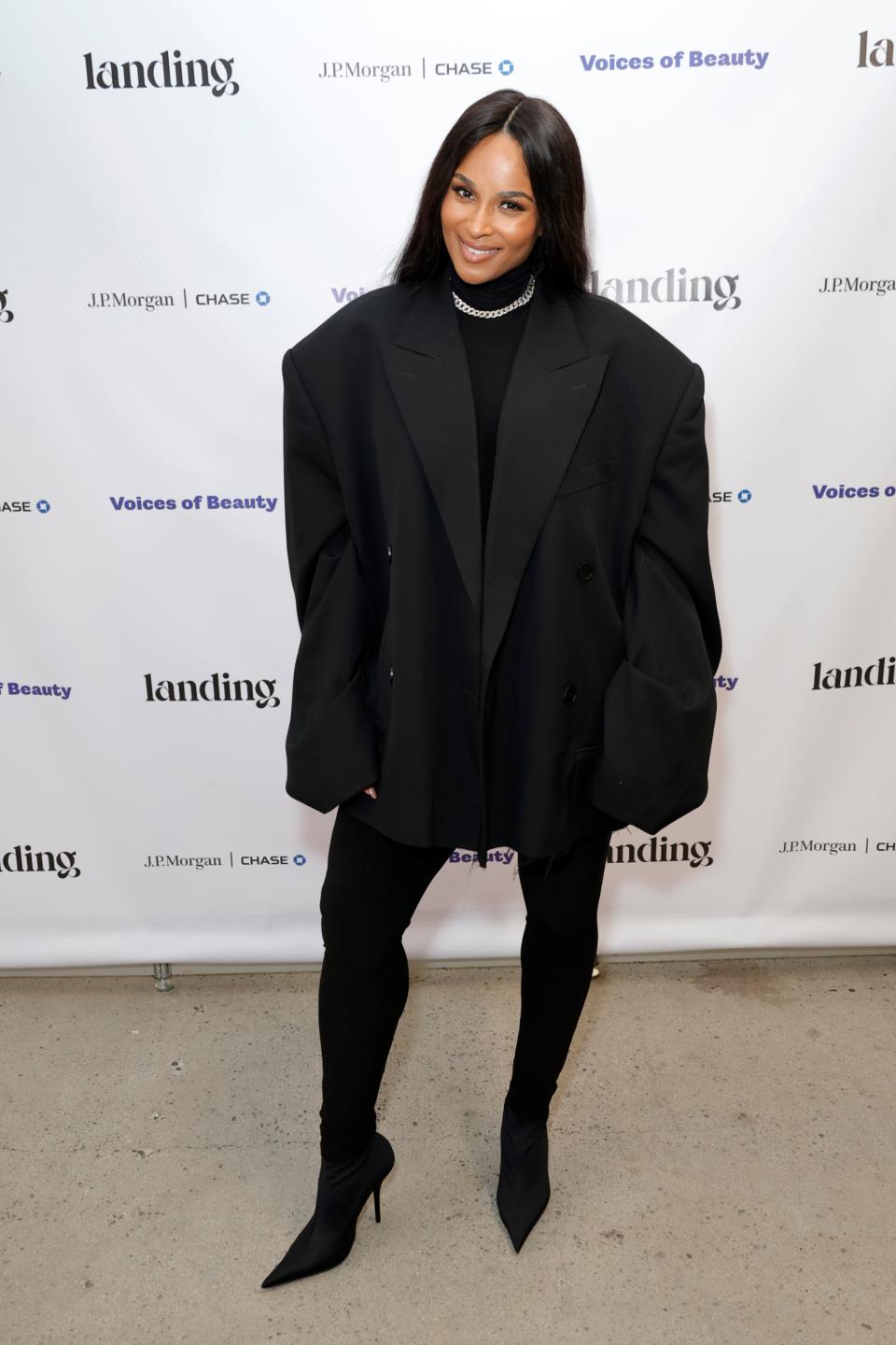 Ciara attends The Voices of Beauty Summit at California Market Center on March 28, 2024 in Los Angeles, California.