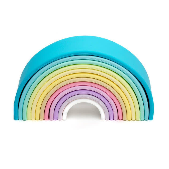 <p><a href="https://kidochicago.com/products/pastel-rainbow-silicone-toy" rel="nofollow noopener" target="_blank" data-ylk="slk:Shop Now;elm:context_link;itc:0;sec:content-canvas" class="link rapid-noclick-resp">Shop Now</a></p><p>Pastel Rainbow Silicone Toy</p><p>kidochicago.com</p><p>$50.00</p><span class="copyright">Dena Toys</span>