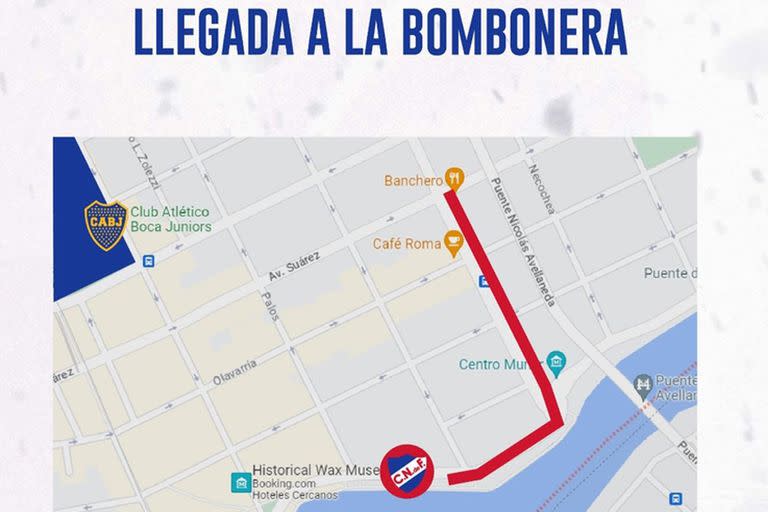 Los mapas y las recomendaciones que Nacional publicó para sus hinchas cuando enfrenten a Boca por la Libertadores