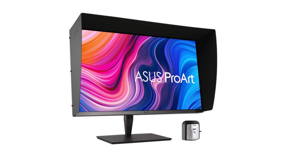 Product shot of Asus ProArt PA32UC-K, one of the best monitors for Mac mini