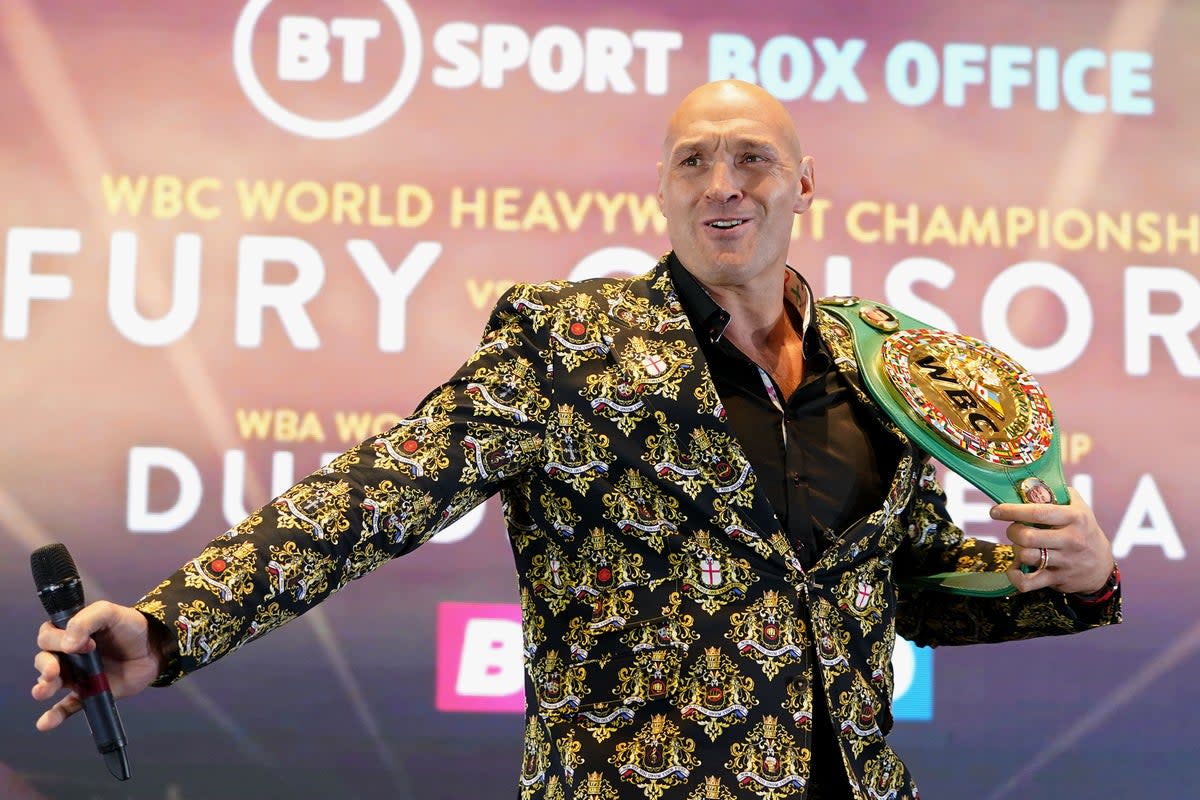 Tyson Fury is eager to embark on a world tour in 2023 (Zac Goodwin/PA) (PA Wire)
