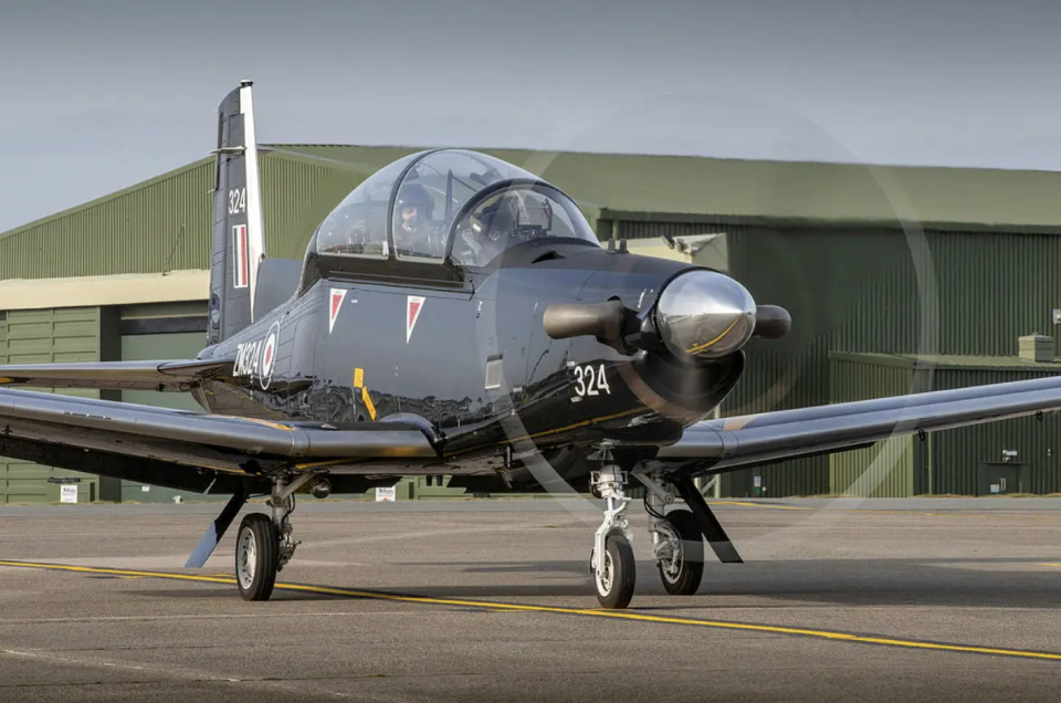 One of the RAF’s small fleet of Texan T1 turboprop trainers.<em> Crown Copyright</em>