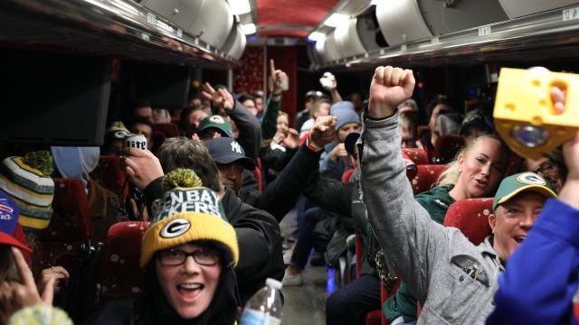 Packer fans celebrate at Lambeau on Christmas Eve