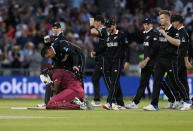 Chasing 292, Carlos Braithwaite's single-handed effort to raise West Indies from 164/7 to the doorstep of victory fell short as Trevor Boult came in between the boundary and what could have been a match-winning six. With that blow, Windies' hopes of qualifying for the semis were shattered. If the ball had sailed over the rope, a defeat for Kiwis would have made their own semis chances rather slim.